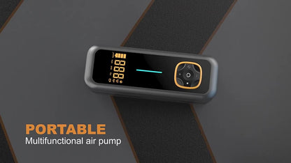 Digital display car mounted portable wireless tire inflation pump for vehicles