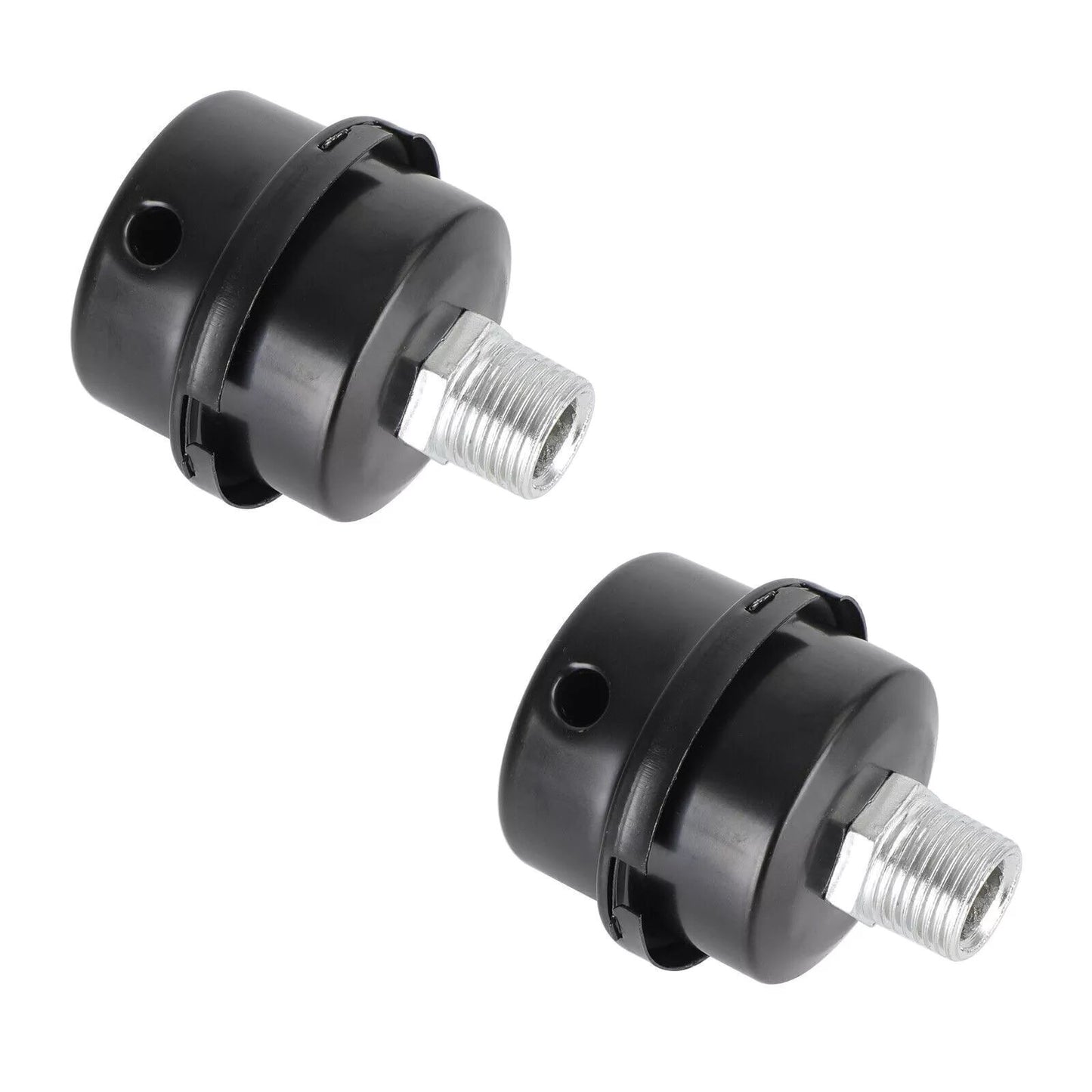 Durable 2pcs 1/2" 20mm Air Compressor Silencer Intake Filter Metal Noise Muffler