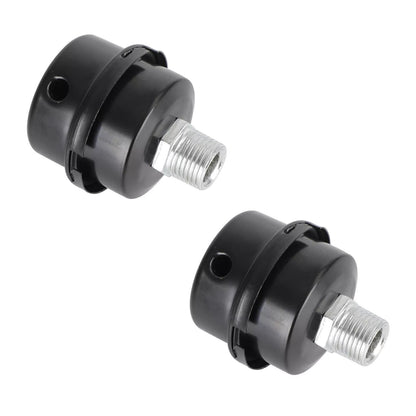 Durable 2pcs 1/2" 20mm Air Compressor Silencer Intake Filter Metal Noise Muffler