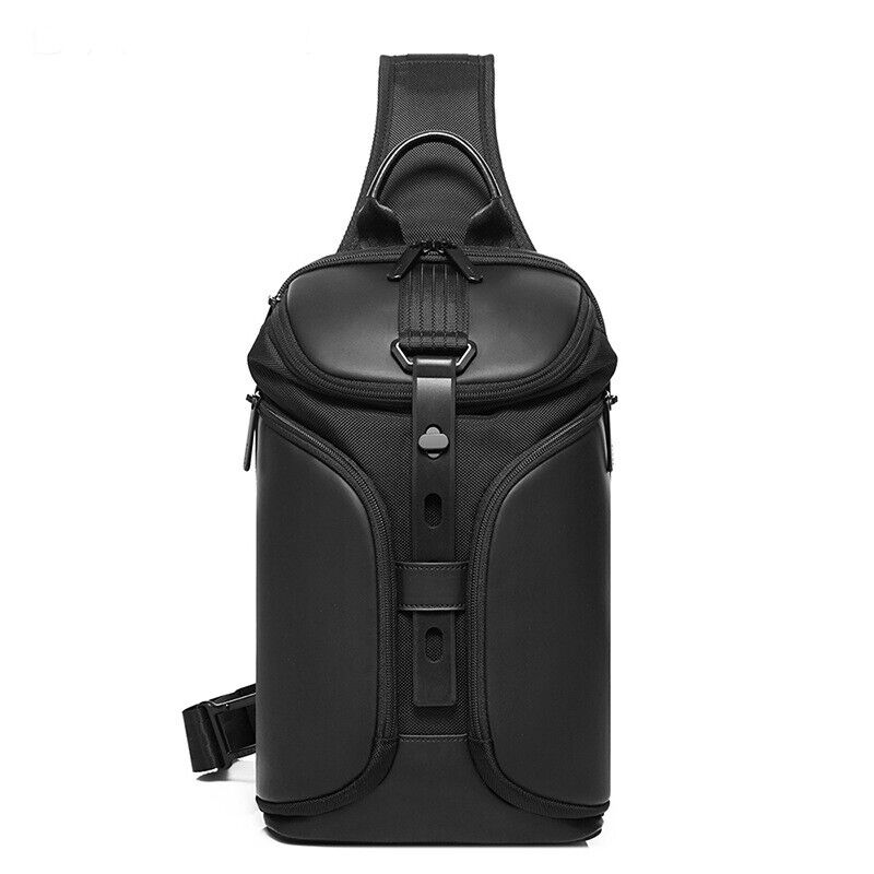 Sling Backpack Oxford cloth Waterproof Black Crossbody Bag Outdoor Sport Bags