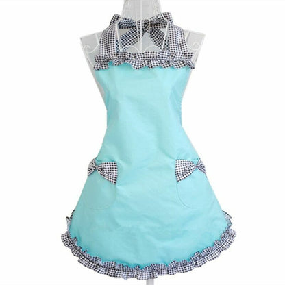 Women Retro Aprons 70x70cm Cotton Plus Size Vintage Cooking Kitchen Cleaning Bib