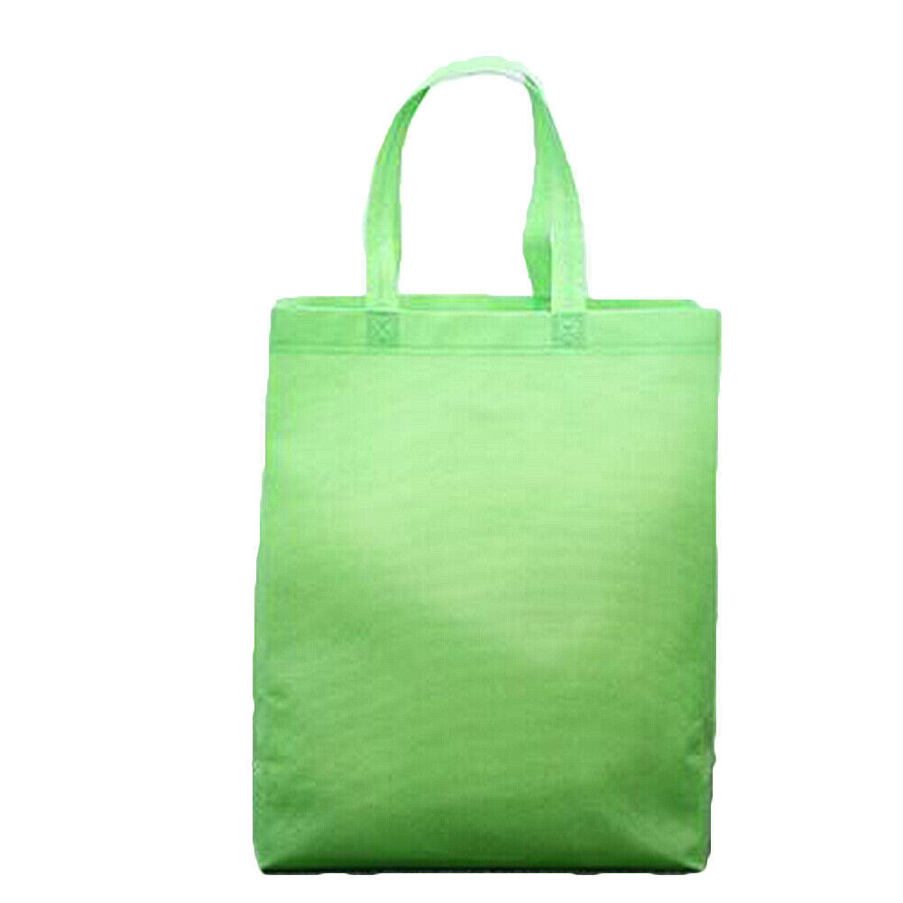 Solid Color Reusable Shopping Bags Large Folding Totes Convenient Grocery Bags