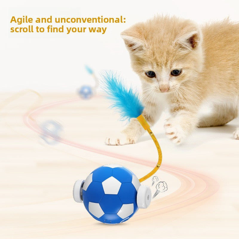 Electric cat toy, dog rolling ball toy, interactive pet jumping ball cat toy
