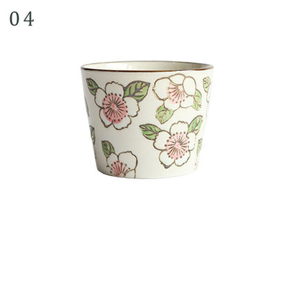 Japanese Style Ceramic Tableware Straight Cup Porcelain Tea Cup Sake Mug GIft