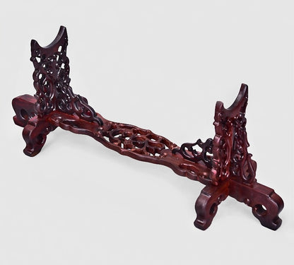 Vintage Rosewood Samurai Sword Knife Dagger Gun Display Rack Holder Stand Base