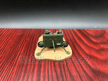 Homemade 1/72 WWII National Army Anti-tank Gun 2 Persons Finished Model
