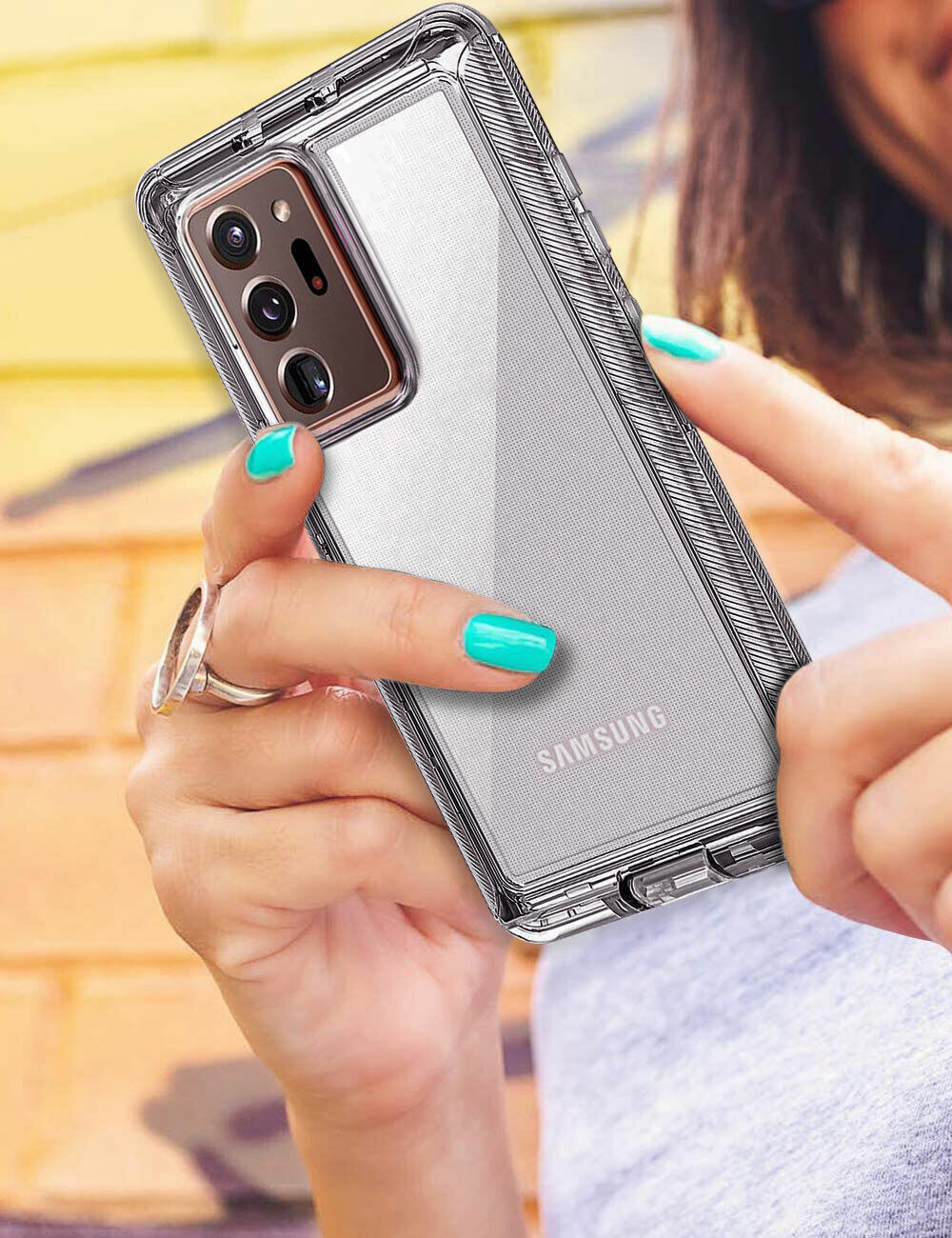 Clear Case For Samsung Galaxy Note20 Ultra 5G Clip Rubber Cover / Accessories