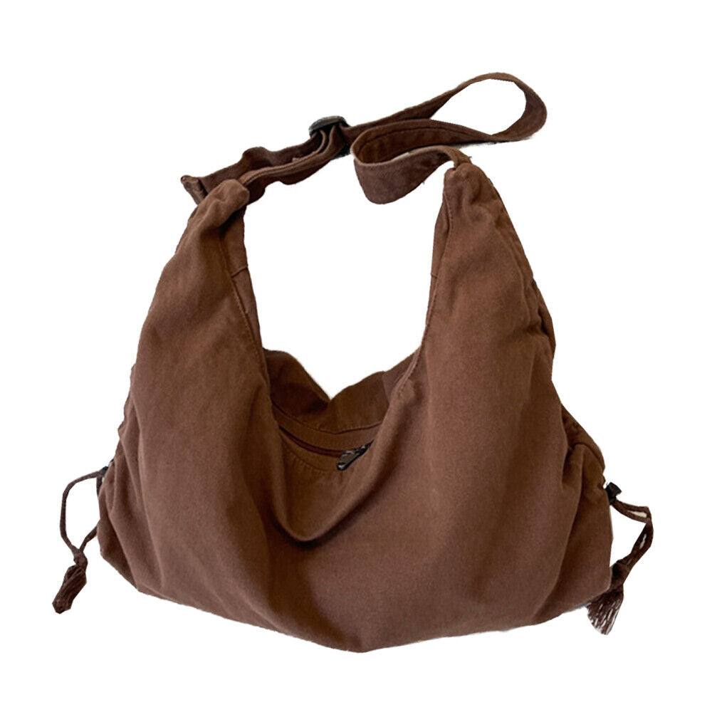 School Messenger Bag Large Capacity Canvas Shoulder Bag Dumpling Bag Simple