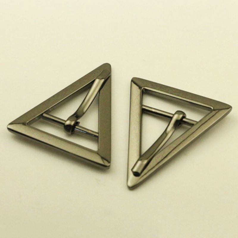 Women Belt Buckles Metal Triangle Fashion Single Pin DIY Leather Craft Accessory