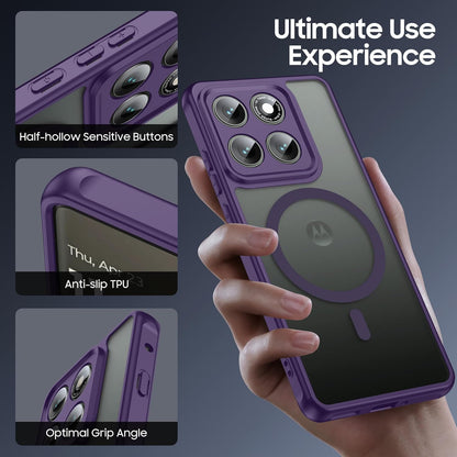 Magnetic for Motorola Moto Edge 2025 Case [Compatible with Magsafe] Slim Thin Tr