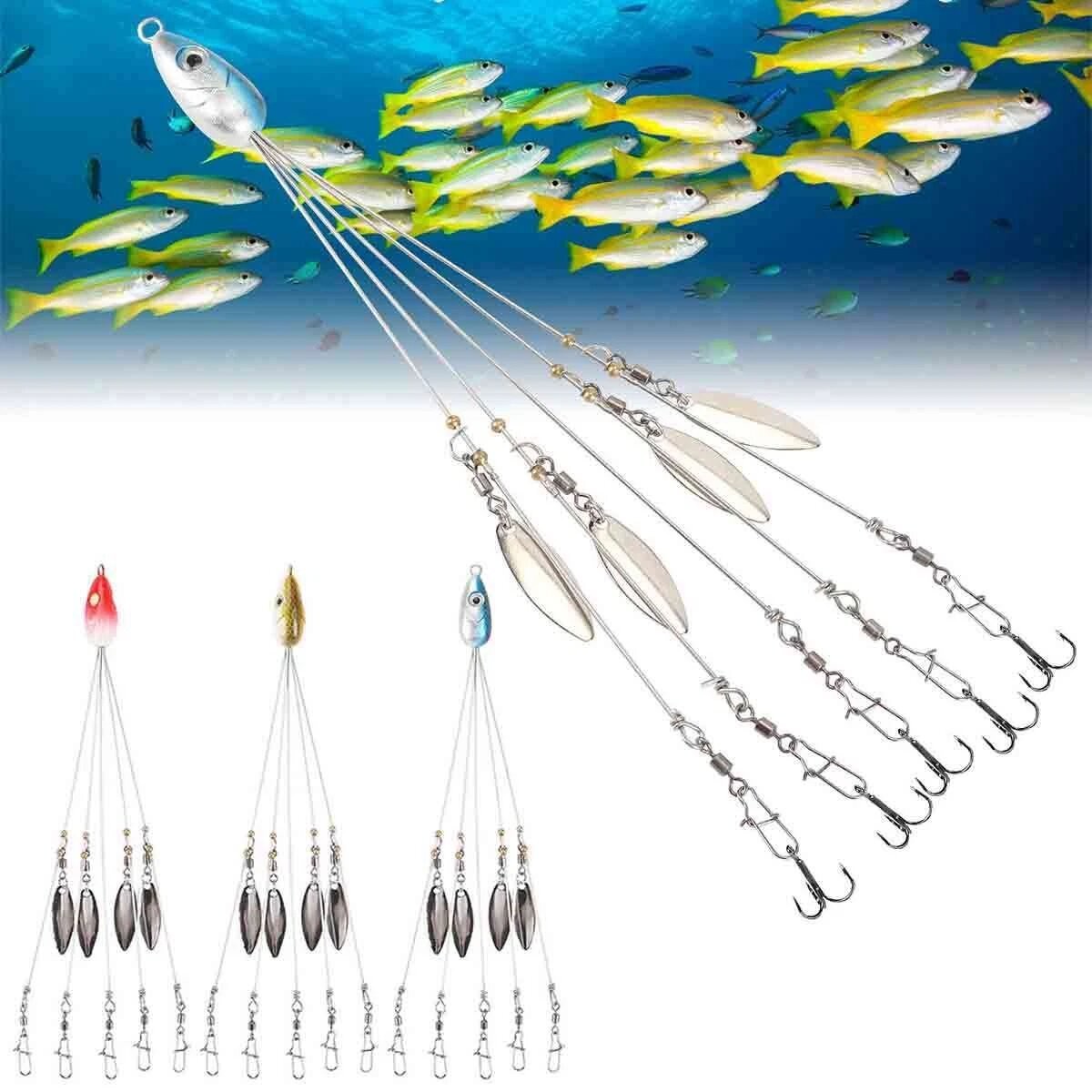 Umbrella Alabama Rig 4 Blades 5 Arms Alabama Rig Bass Fishing Lure Bait Tool Lot