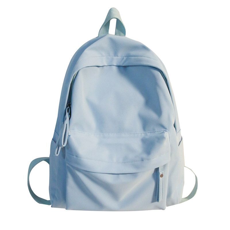 Solid Color Backpack Waterproof Nylon School Traveling Shoulder Bags 29*14*38 CM