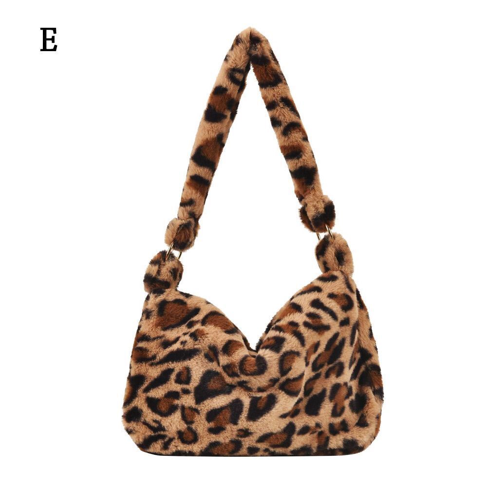 1pc Women Girls Fluffy Shoulder Bag Top-handle Bag Female Autumn Winter Handbag