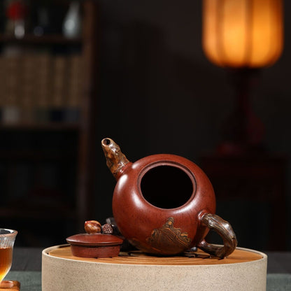 Original Ore Real Yixing Zisha Qingshui Clay Tea Pot Marked Handmade 400ml Pots