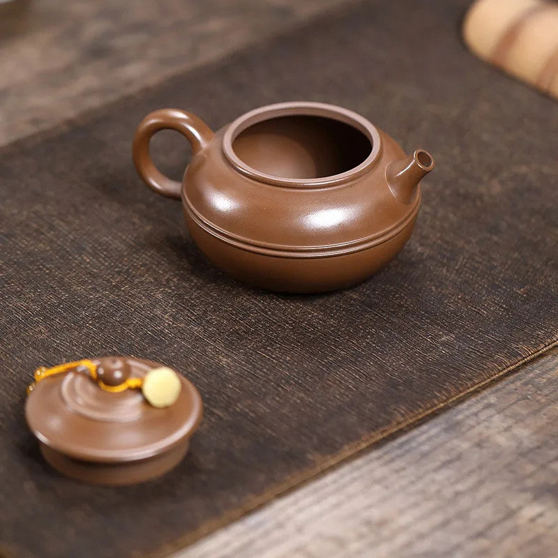 180ml Chinese Zisha Handmade Yixing Purple Clay Teapot Infuser Kettle Tea Set