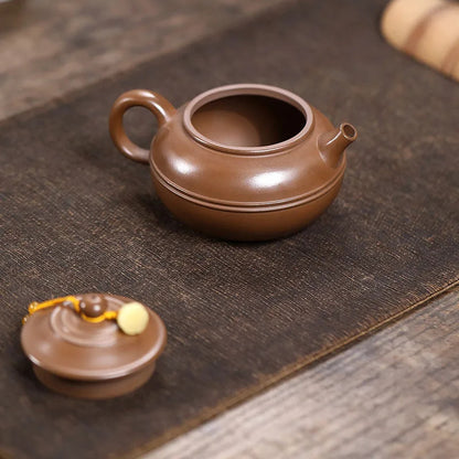 180ml Chinese Zisha Handmade Yixing Purple Clay Teapot Infuser Kettle Tea Set