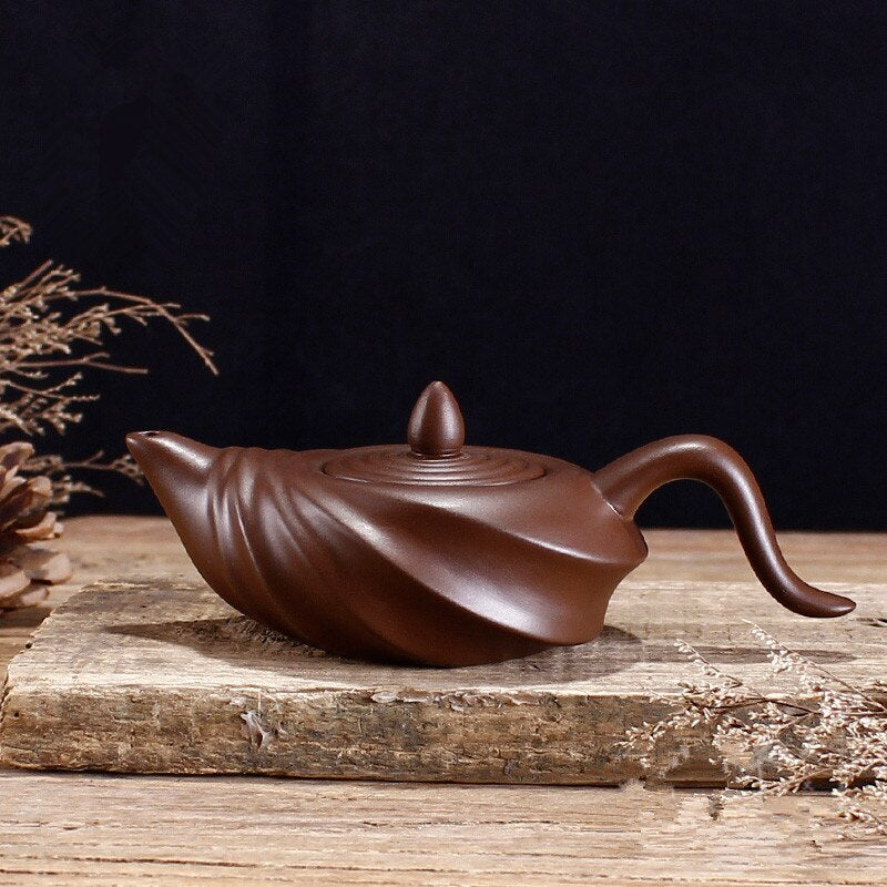 Brown Chinese Teasets Kung Fu Teapot Modern Purple Clay Art Tea Pot Handmade