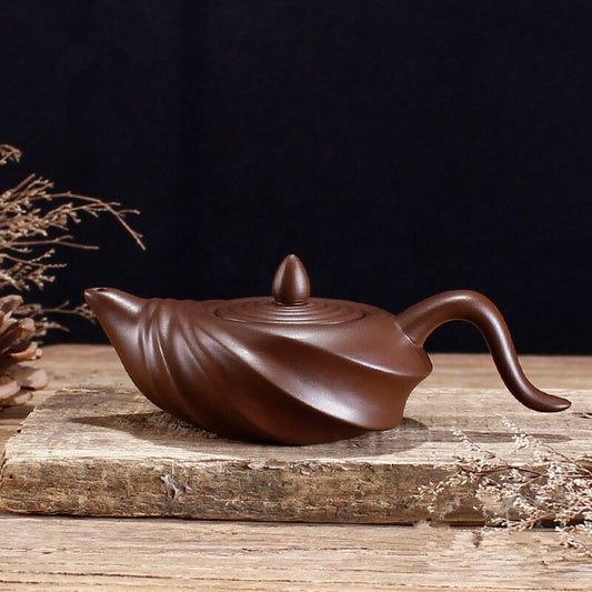 Brown Chinese Teasets Kung Fu Teapot Modern Purple Clay Art Tea Pot Handmade