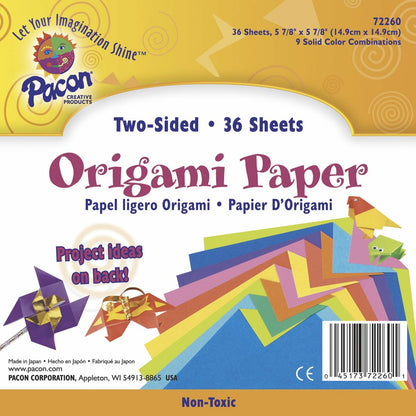 Pacon Origami Paper, 5 7/8" X 5 7/8", 2-Sided, 36 Sheets