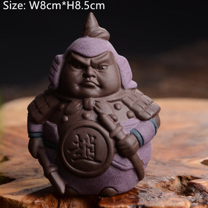 Chinese Handmade Tea Pet Statue Historical Figurine Monk Tea Play Yixing Zisha