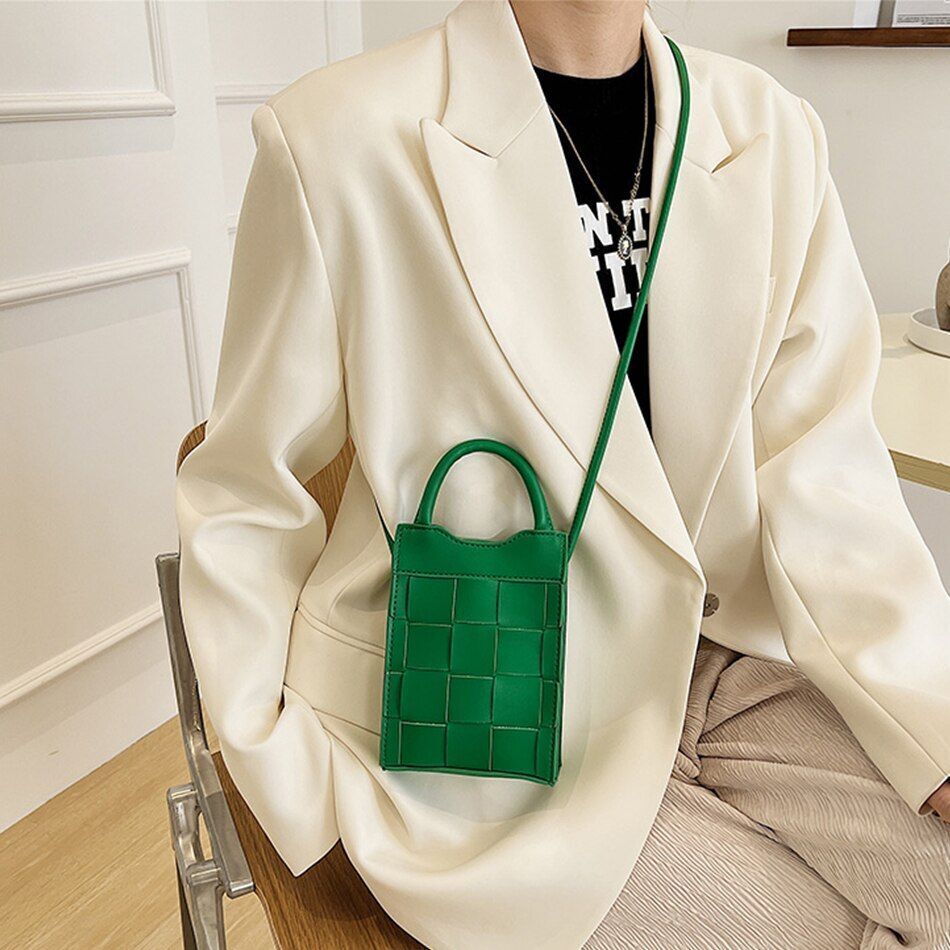 Mini Messenger Bag Leather Handbag Short Handle Summer Shoulder Bag 13*19*6 CM