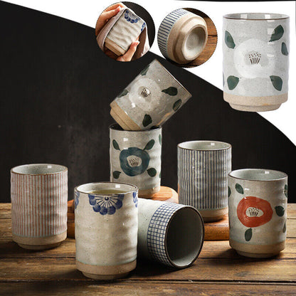 300ml Vintage Japanese Ceramic Mugs Tea Wine Sushi Sake Cup Restaurant Travel