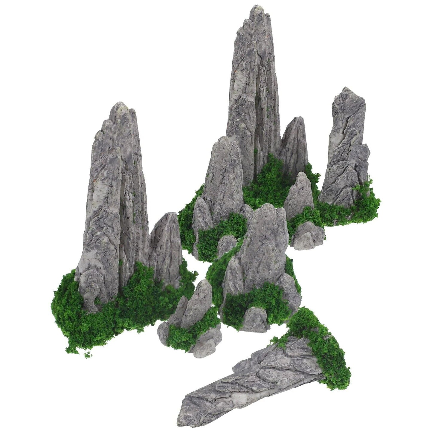 Garden Mini Rockery Ornament 8Pcs Decor Micro Landscape Outdoor Mountain Statues