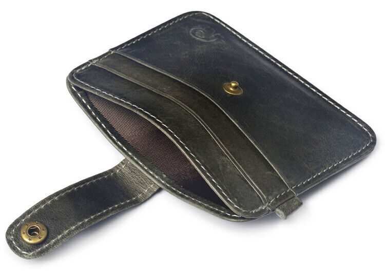 Cow Leather Male Wallet with Small Money Bag New Thin Credit Card Holder Vintage