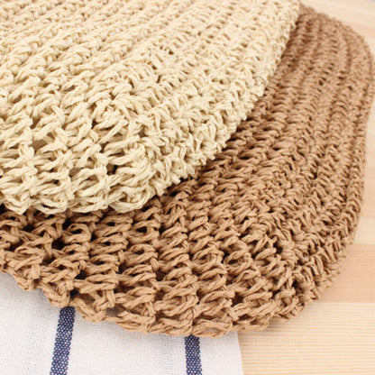 Women Large Woven Boho Handbag Tote Straw Bag Round Rattan Shoulder Summer Be