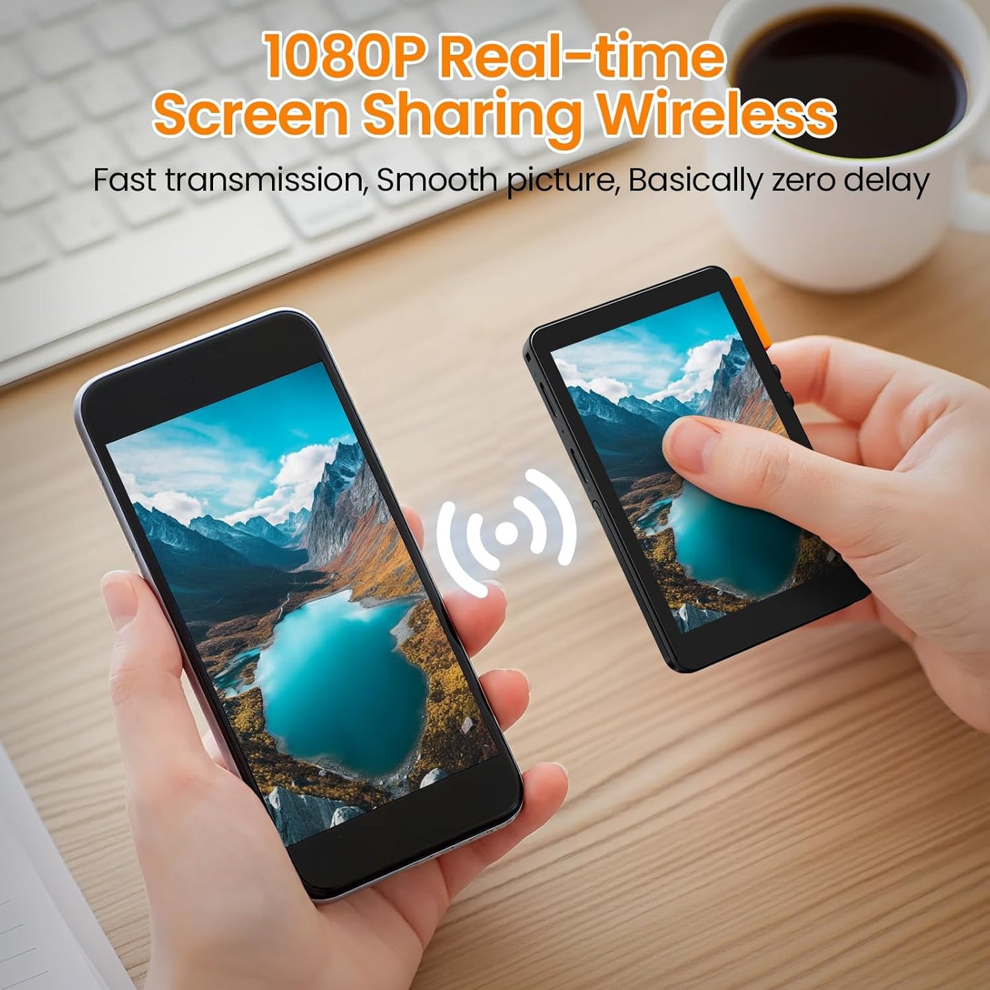 Vlog Selfie Monitor Screen with Focus and Sound, Magnetic Phone Screen for Tikto