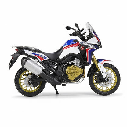 1/18 Honda Africa Twin DCT Motorcycle Model Diecast Toys for Boys Kids White