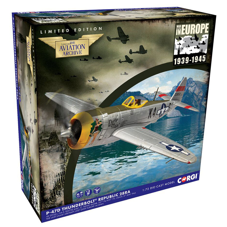 1:72 Corgi Republic P-47D-28RA Thunderbolt 42-29150 USAAF Fighter Diecast Model