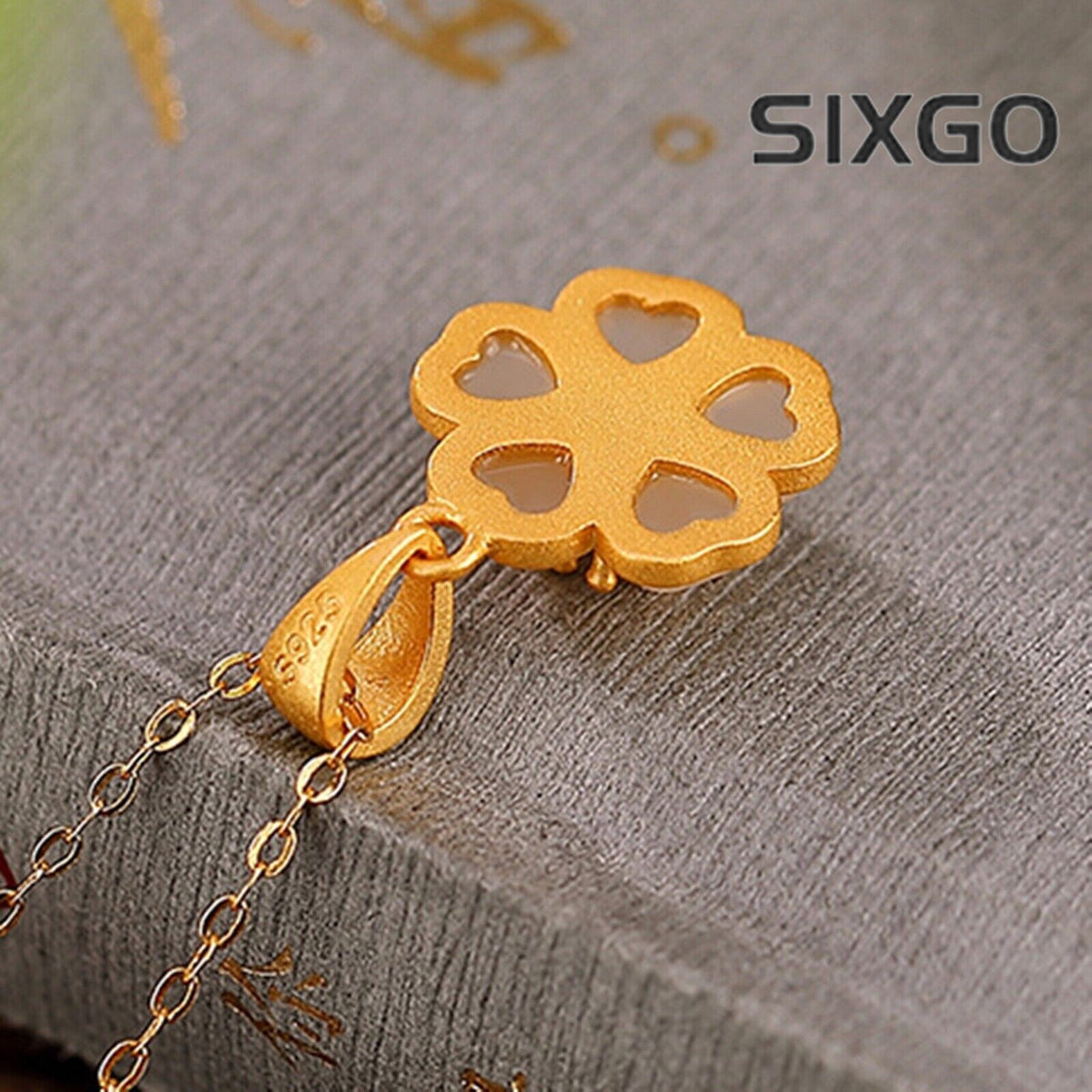 Real S925 Sterling Silver Natural Jade Women Lucky Plum Blossom Flower Pendant