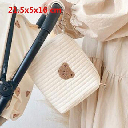 Embroidery Quilted Baby Bag Single Shoulder Bag Travel Outing Bag