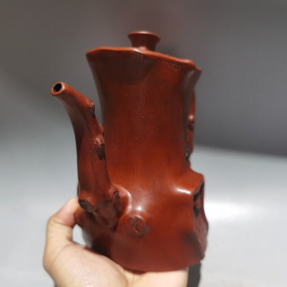 Chinese Yixing Zisha Clay Handmade Exquisite Teapot（树桩壶 低款：陈鸣远）