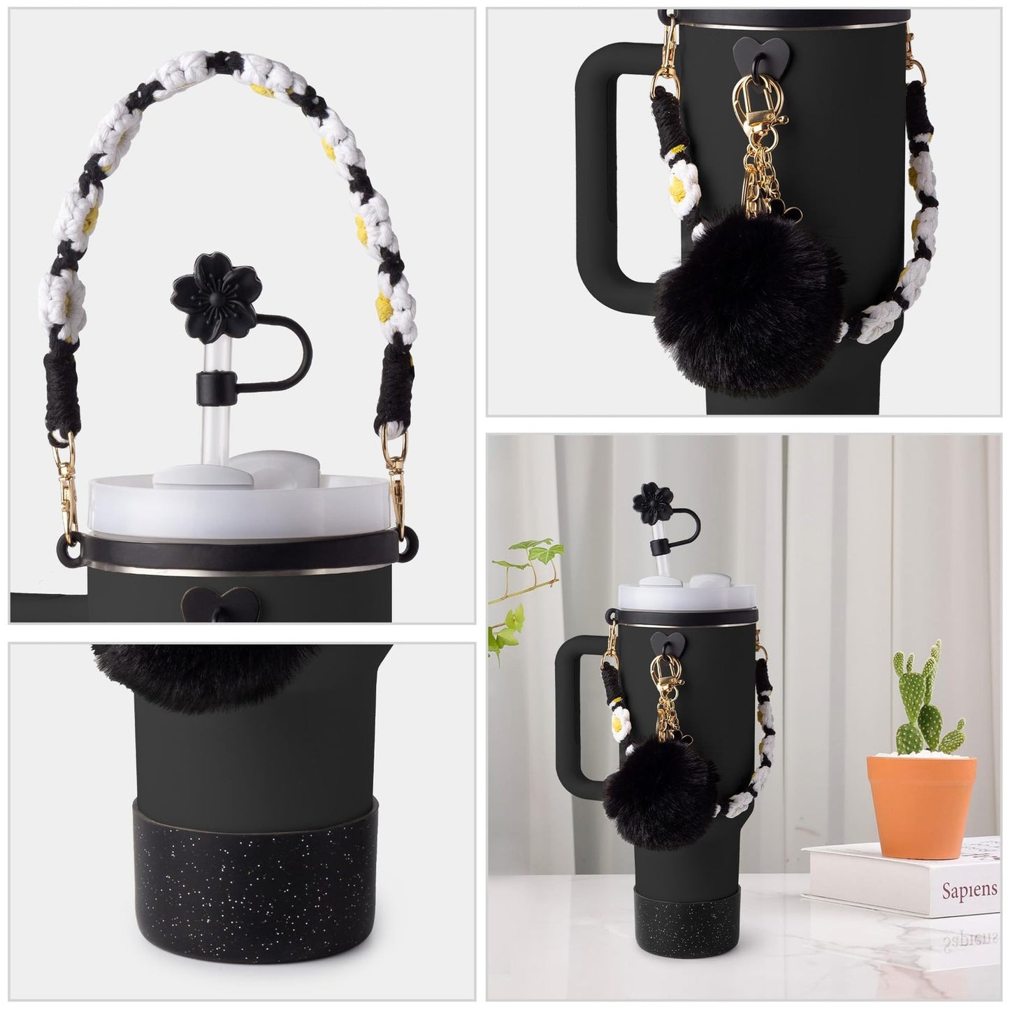 7Pcs Accessories Set for Stanley Cup 40 30oz Insulated Sleeve Travel Cup Holder