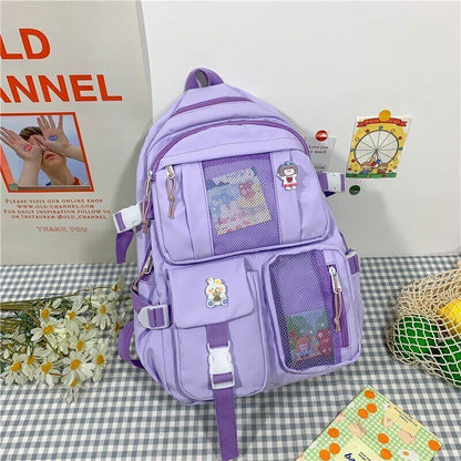 Student Backpacks Women Black School Bags Oxford Bookbags Backpack