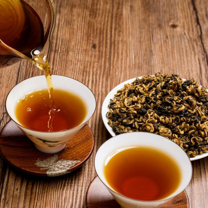 Nonpareil JingLuoYa Golden Bud Snail Dian Hong Dianhong Yunnan Black Tea