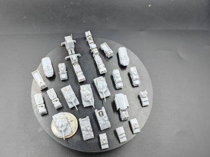 3D Printed 1/350 Us Armored Vehicle Tank Model Unpainted Model 22/pcs