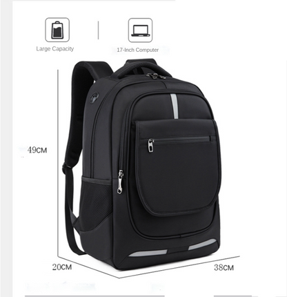 Men Backpacks 17 Inch Laptop USB Charging Bag Anti-theft Fashion Travel Rucksack