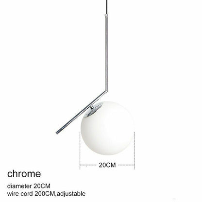 Pendant Lights Modern Glass Ball Home Dining Room Living Bedroom Hang Lamp Iron