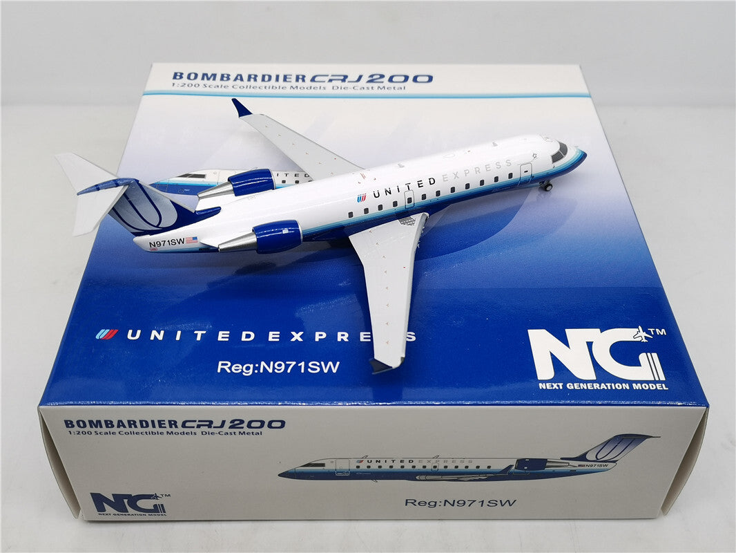 1:200 NG Model UNITED CRJ-200 Passenger Airplane Diecast Aircraft Model