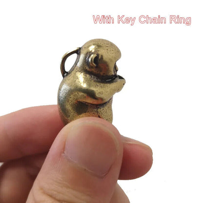 Incense Holder Mini Vintage Brass Monkey Statue Figure Home Sculptures 2.9x1.5cm