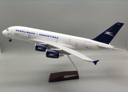 1:160 46CM AEROLINEAS ARGENTINAS AIRBUS A380 Airplane Landing Gear Resin Model
