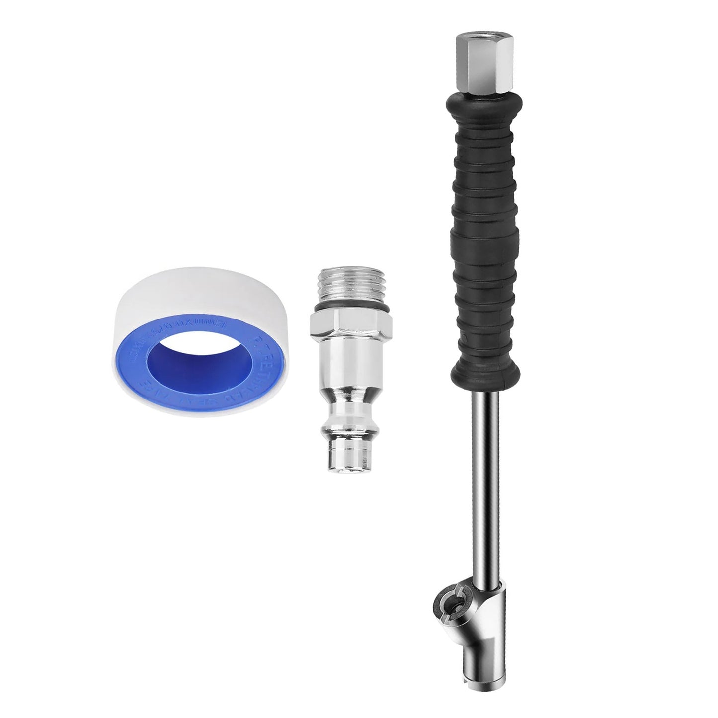 Dual Head Air Chuck 1/4" FNPT Straight Foot Lock On Truck RV Tire Inflate Chuck