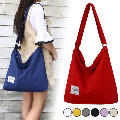 Womens Hobo Large Canvas Shoulder Bag Messenger Bag Travel Handbag Tote Bag