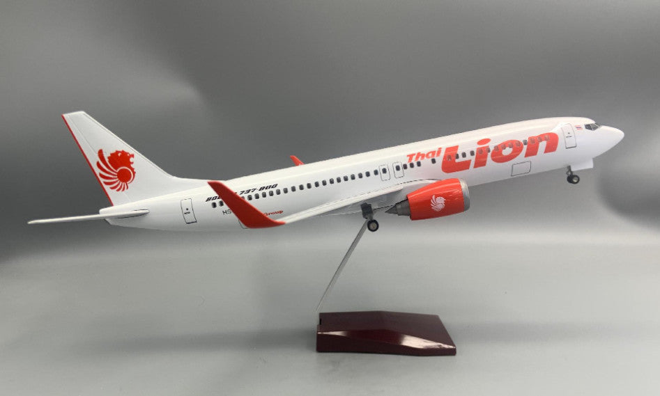 1:80 47CM Thai Lion BOEING 737-800 Airplane Landing Gear Resin Aircraft Model
