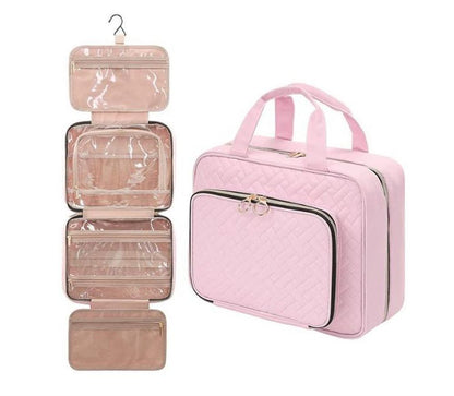 Cosmetics Storage Bag Travel Waterproof Folded Large Hanging Makeup Bags Nylon