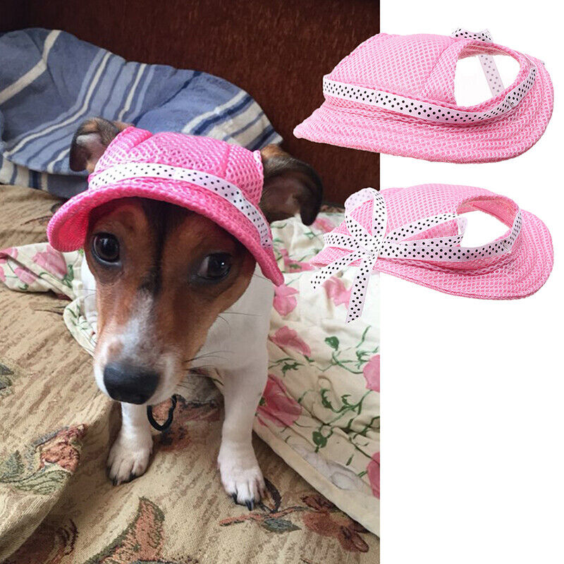 Dog Cat Cute Baseball Cap Outdoor Sunshade Hat Ear Holes Headgear Pet Supplies