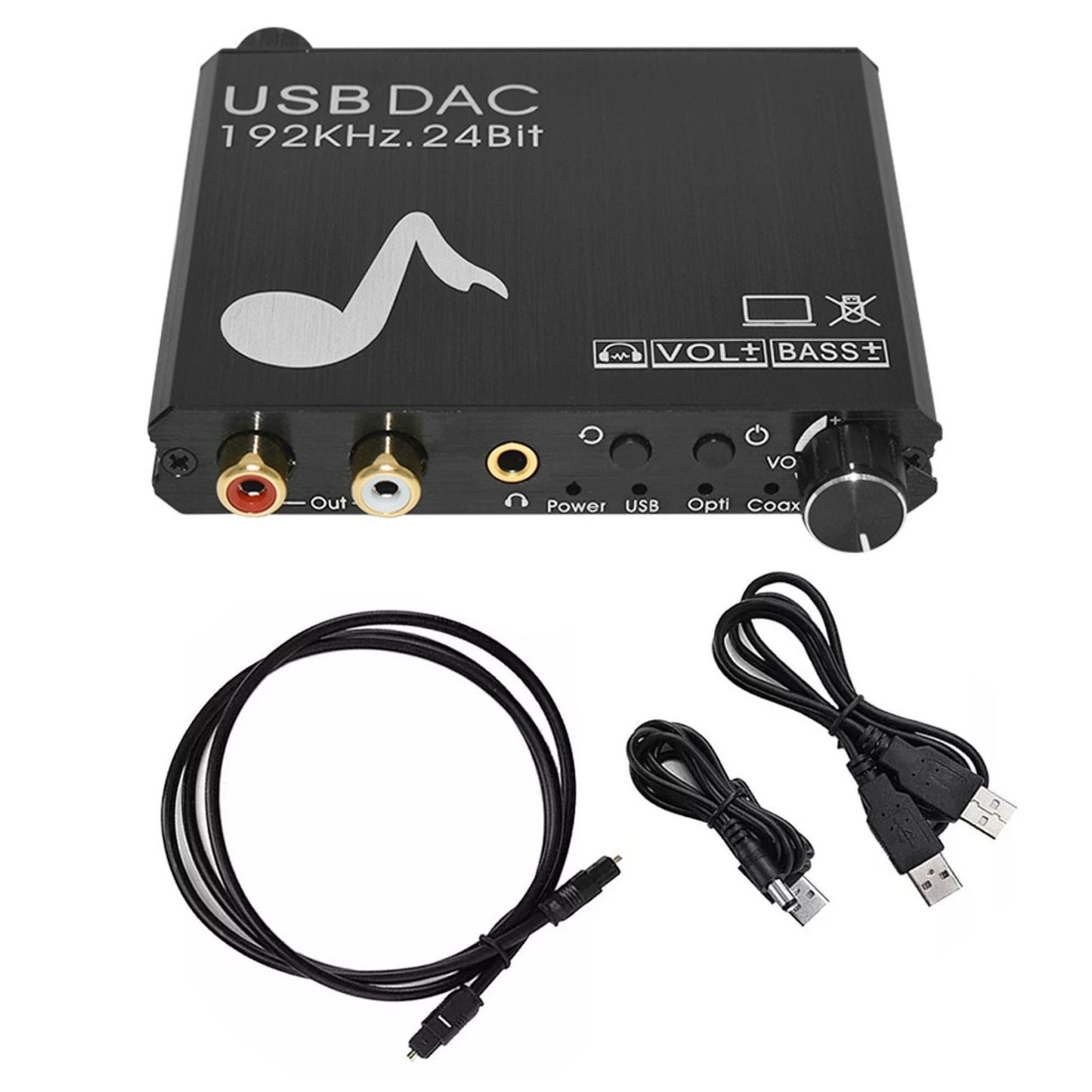 New Aluminium Alloy 24-Bit 192 kHz Optical Digital To Analog Audio Converter